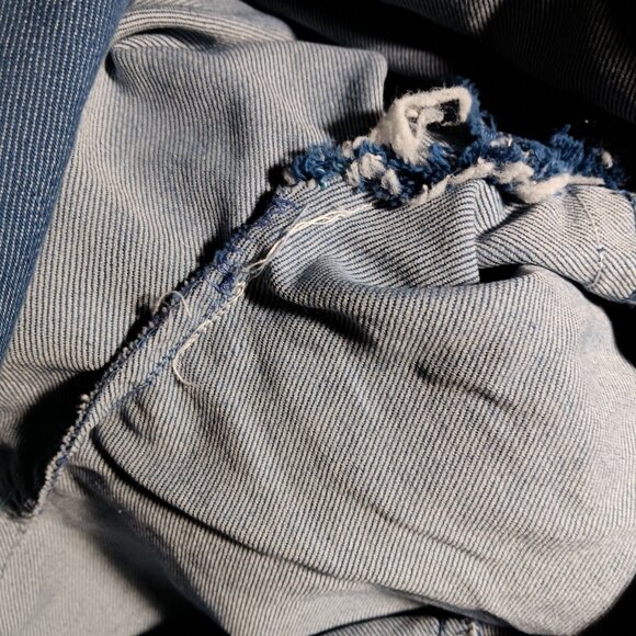 Vintage Women's Farm Jeans Capri High-Waisted Stetch Denim Side Zipper 1960's - Picture 8 of 9